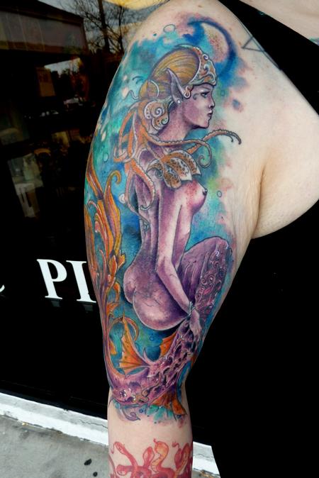 Tattoos - Mermaid coverup - 87379